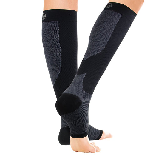 FS6+ Pain Relief Compression Sleeves for Feet & Legs - X-Large Black